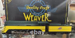 Weaver O BRASS C&NW Yellow Jacket 4-6-2 Steam Loco & Tender 3 Rail LN withSound