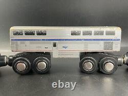 Wooden Amtrak Train Ge Genesis P42 #207 Locomotive Engine & Cars