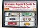 Z Microtrains At&sf Train Set With Blue Bonnet F7 Diesel & 5 Weathered Cars New