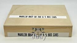 Z Scale Marklin 8864 DB 260 Locomotive and 5 Box Cars Custom Wood Case