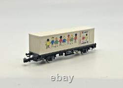 Z Scale Marklin 8864 DB 260 Locomotive and 5 Box Cars Custom Wood Case